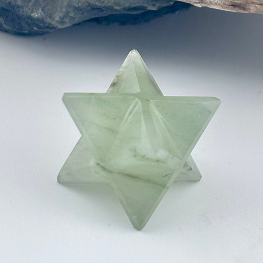 Small Green Aventurine Merkaba Star - Reiki/ Healing 1.6cm w gift pouch
