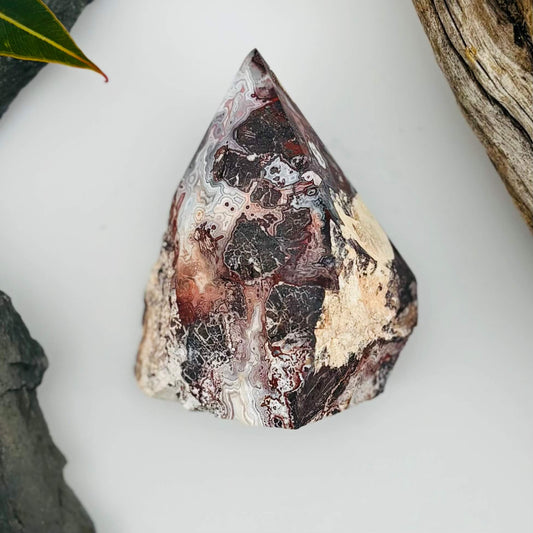 Mexican druzy Crazy Lace Agate Tower
