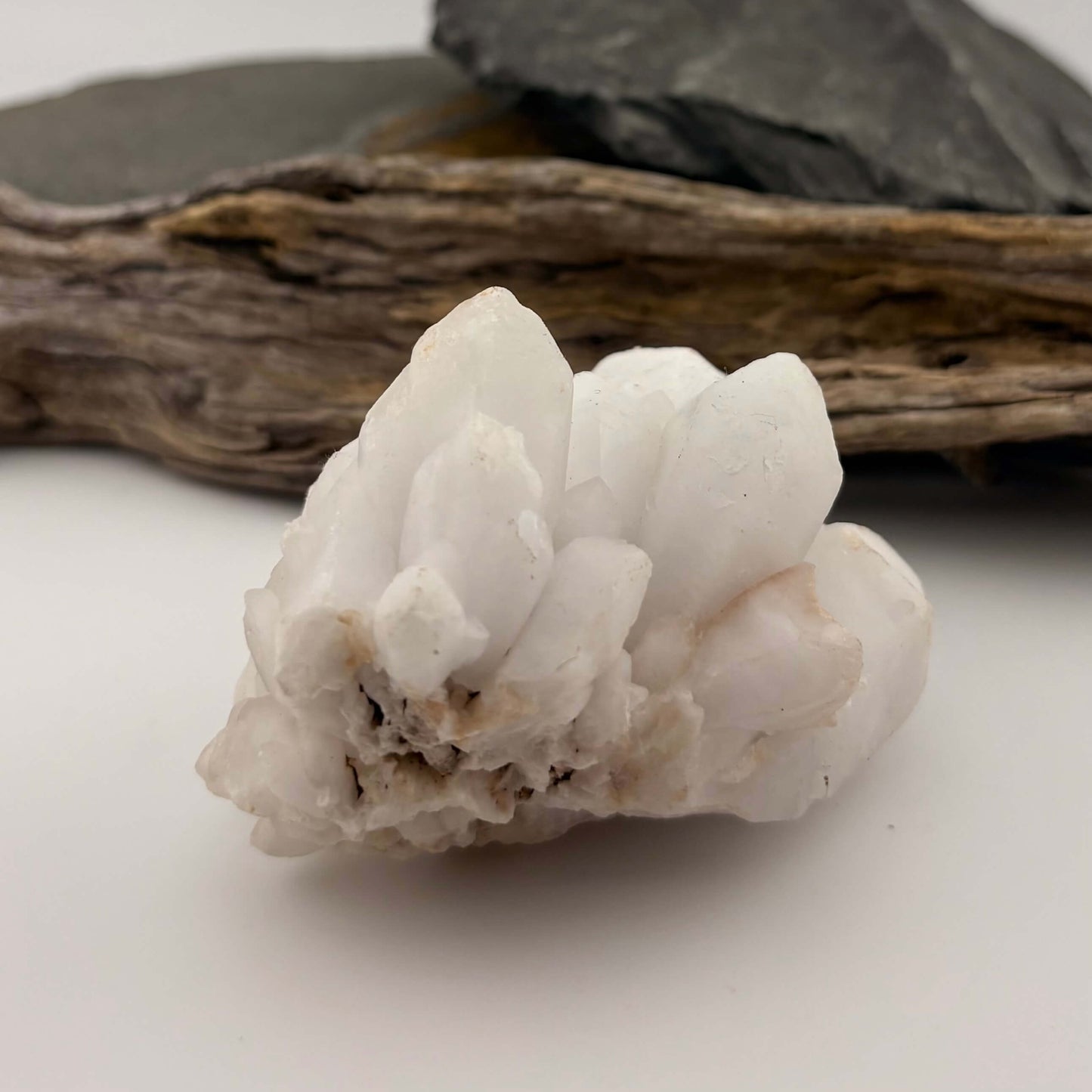 Rare Milky Quartz Stalactite freeform w terminators - 185 grams / 7.5 cms