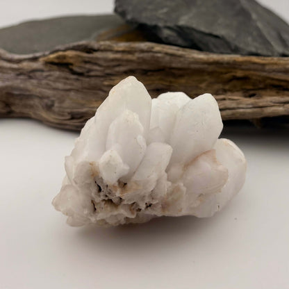 Rare Milky Quartz Stalactite freeform w terminators - 185 grams / 7.5 cms