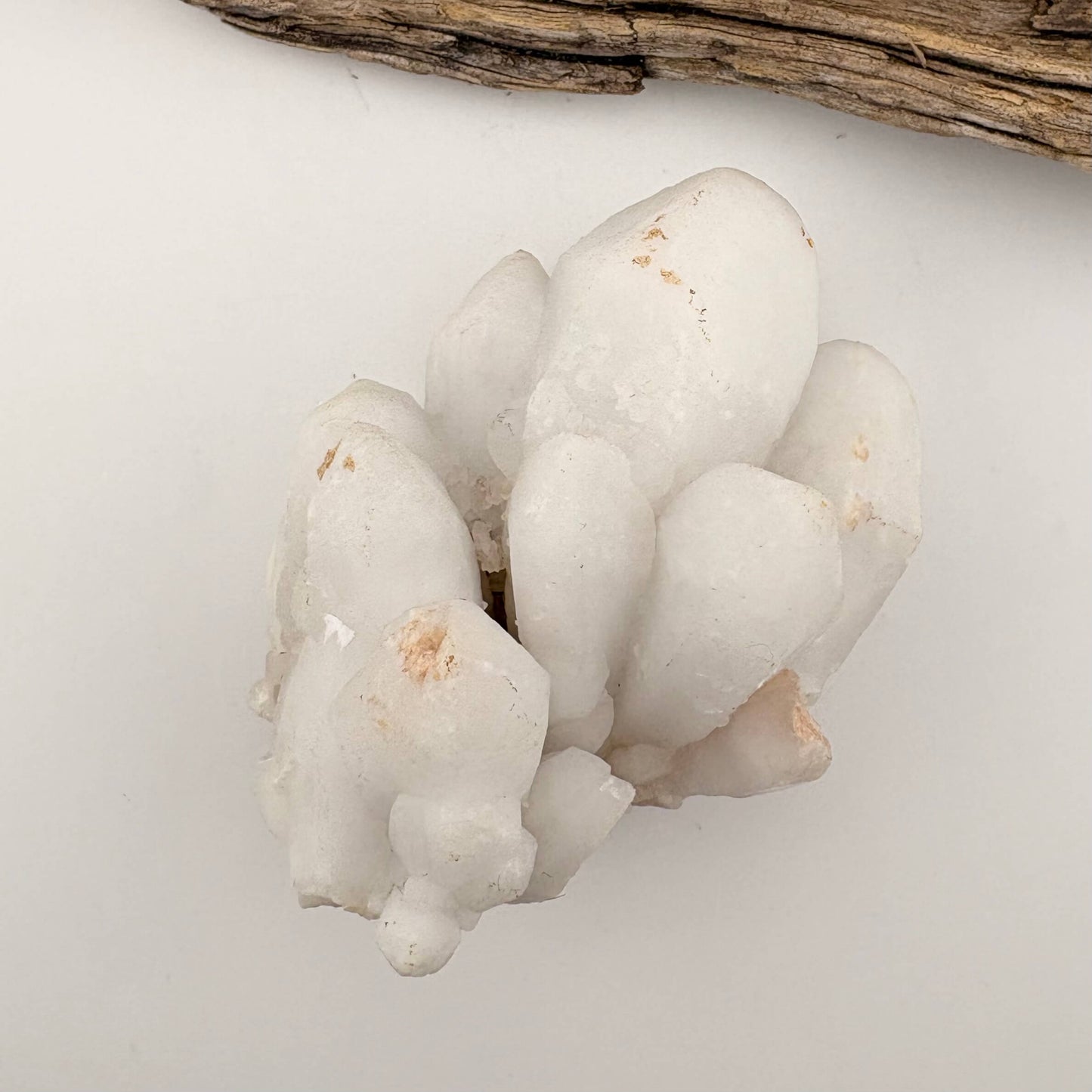 Rare Milky Quartz Stalactite freeform w terminators - 185 grams / 7.5 cms