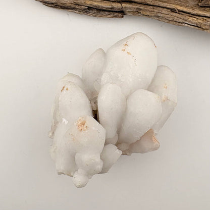 Rare Milky Quartz Stalactite freeform w terminators - 185 grams / 7.5 cms