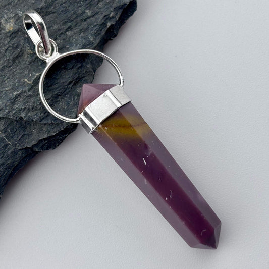 Mookaite Double Terminator Point Pendant 5cm