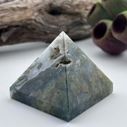 Moss Agate Pyramid