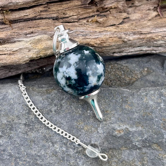 Moss Agate Pendulum