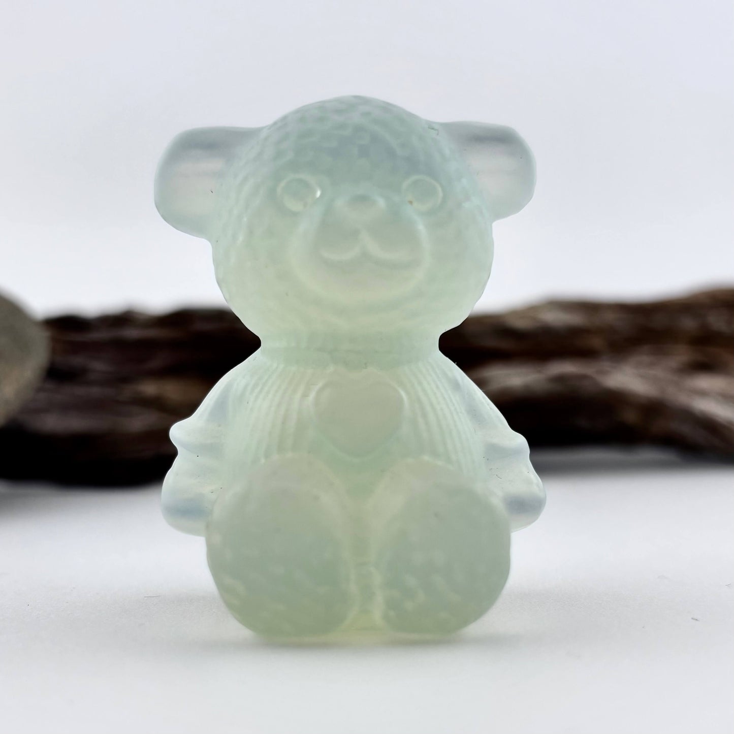 Opalite Carved Teddy Bear - 89 grams /5.5 cm