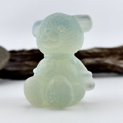 Opalite Carved Teddy Bear - 89 grams /5.5 cm
