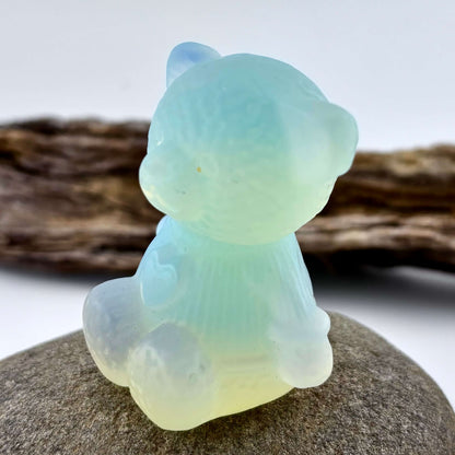 Opalite Carved Teddy Bear - 89 grams /5.5 cm