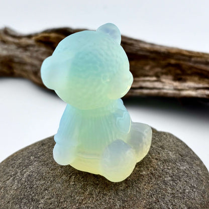 Opalite Carved Teddy Bear - 89 grams /5.5 cm