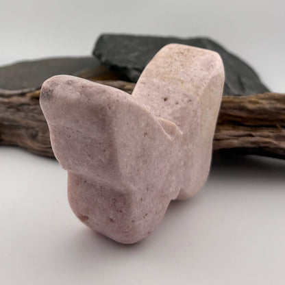 Brazilian Pink Amethyst Druzy Polished Butterfly - 315 grams / 10 cms