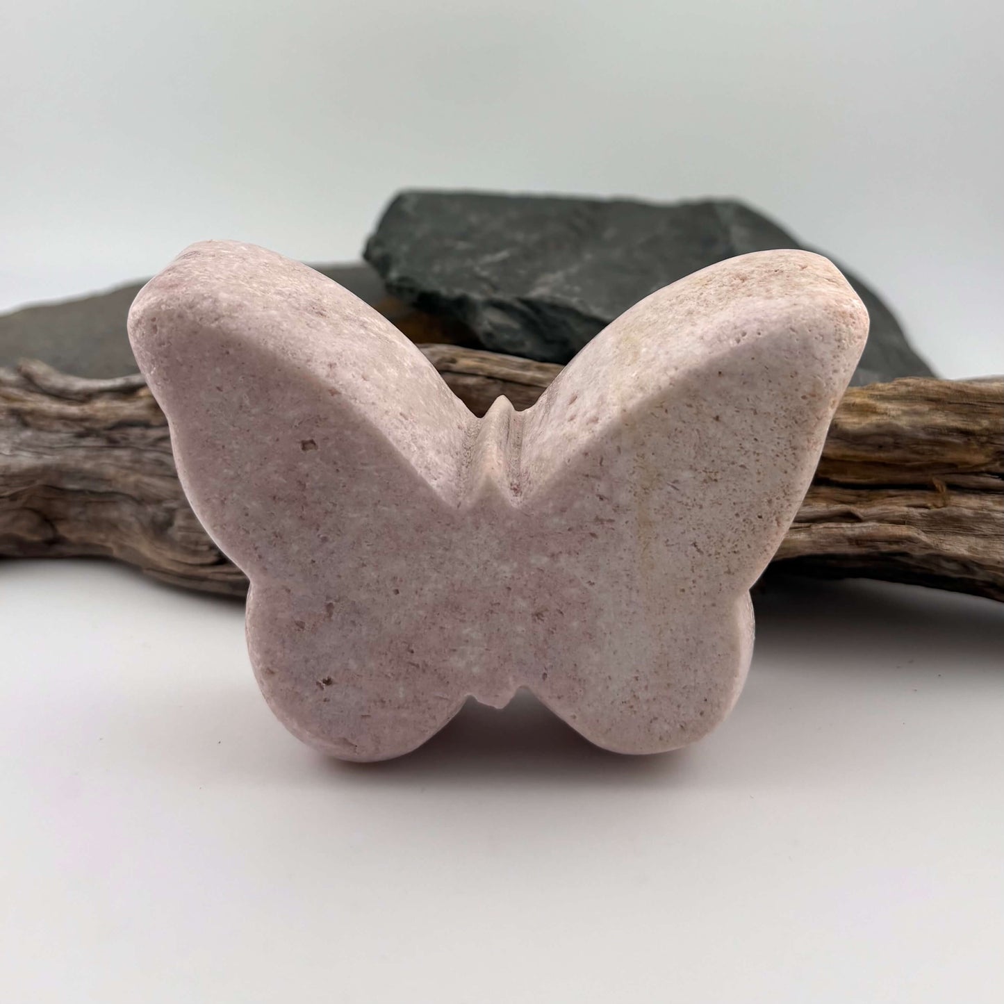 Brazilian Pink Amethyst Druzy Polished Butterfly - 315 grams / 10 cms