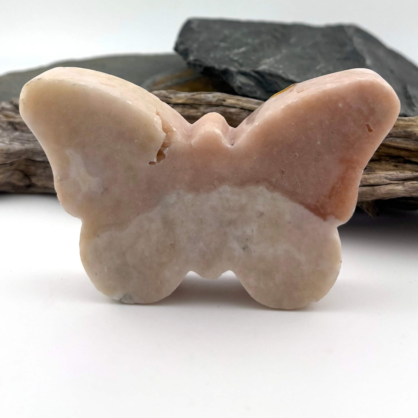 Brazilian Pink Amethyst Druzy Polished Butterfly - 200 grams / 10 cms