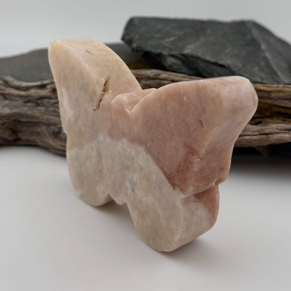 Brazilian Pink Amethyst Druzy Polished Butterfly - 200 grams / 10 cms