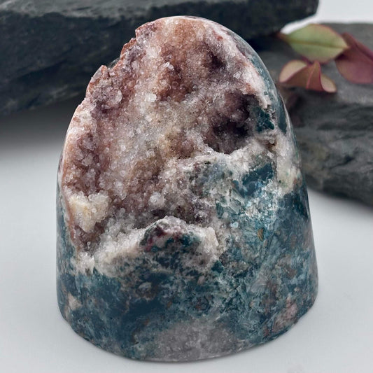 Brazilian Pink Amethyst Druzy Freeform - 282 grams