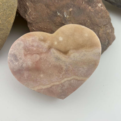 Brazilian Pink Amethyst Polished Heart - 197 grams (#102)