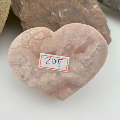 Brazilian Pink Amethyst Polished Heart - 197 grams (#102)