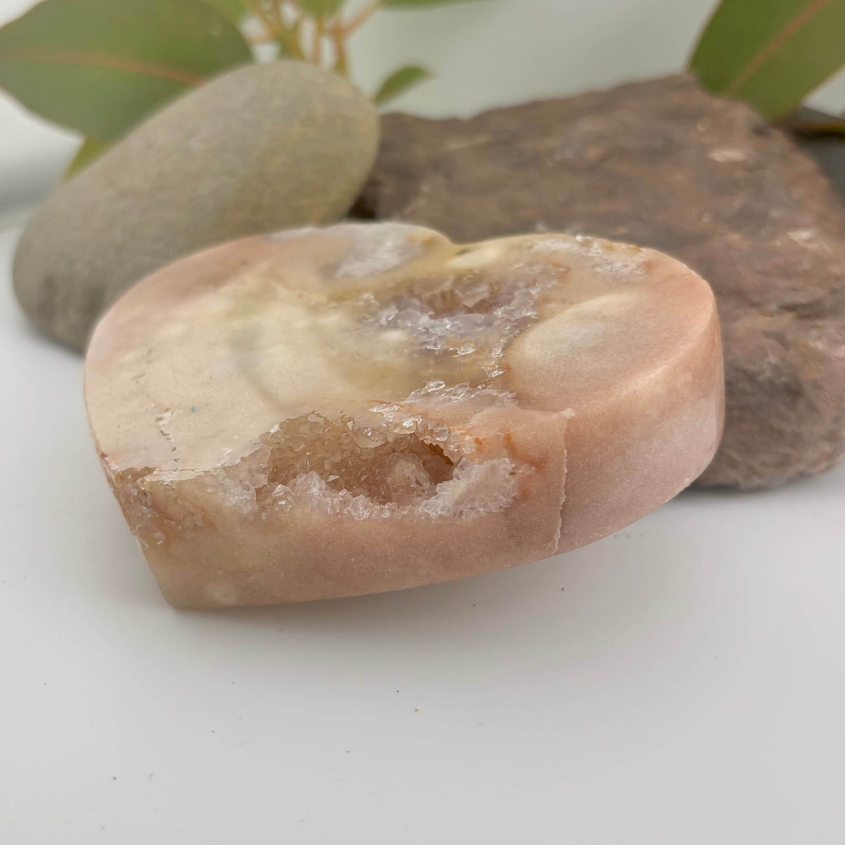 Brazilian Pink Amethyst Polished Heart - 390 grams (#111)