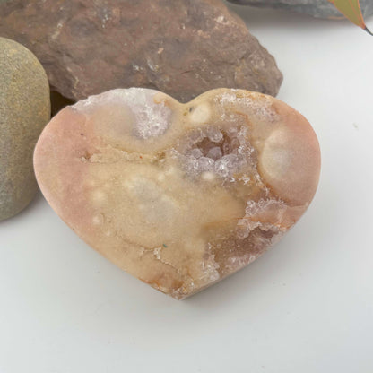 Brazilian Pink Amethyst Polished Heart - 390 grams (#111)