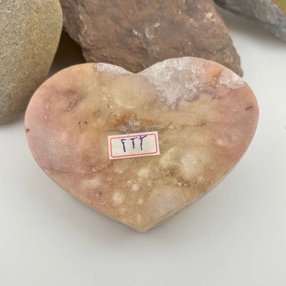 Brazilian Pink Amethyst Polished Heart - 390 grams (#111)