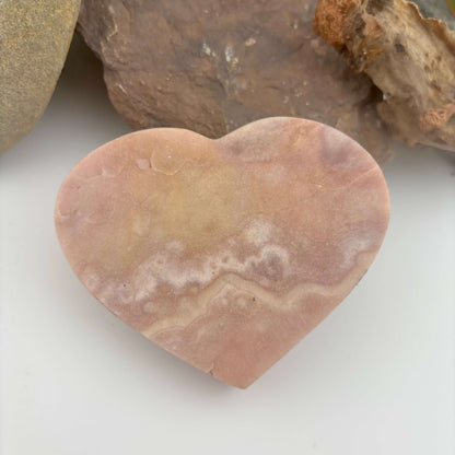 Brazilian Pink Amethyst Polished Heart - 192 grams (#142)
