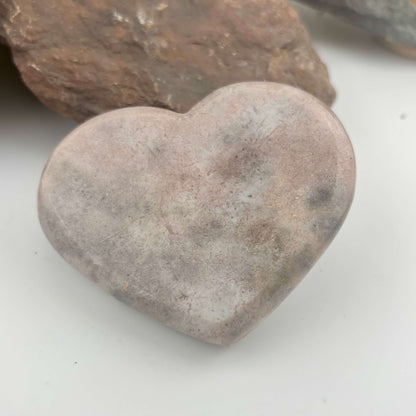Brazilian Pink Amethyst Polished Heart - 133 grams (#160)