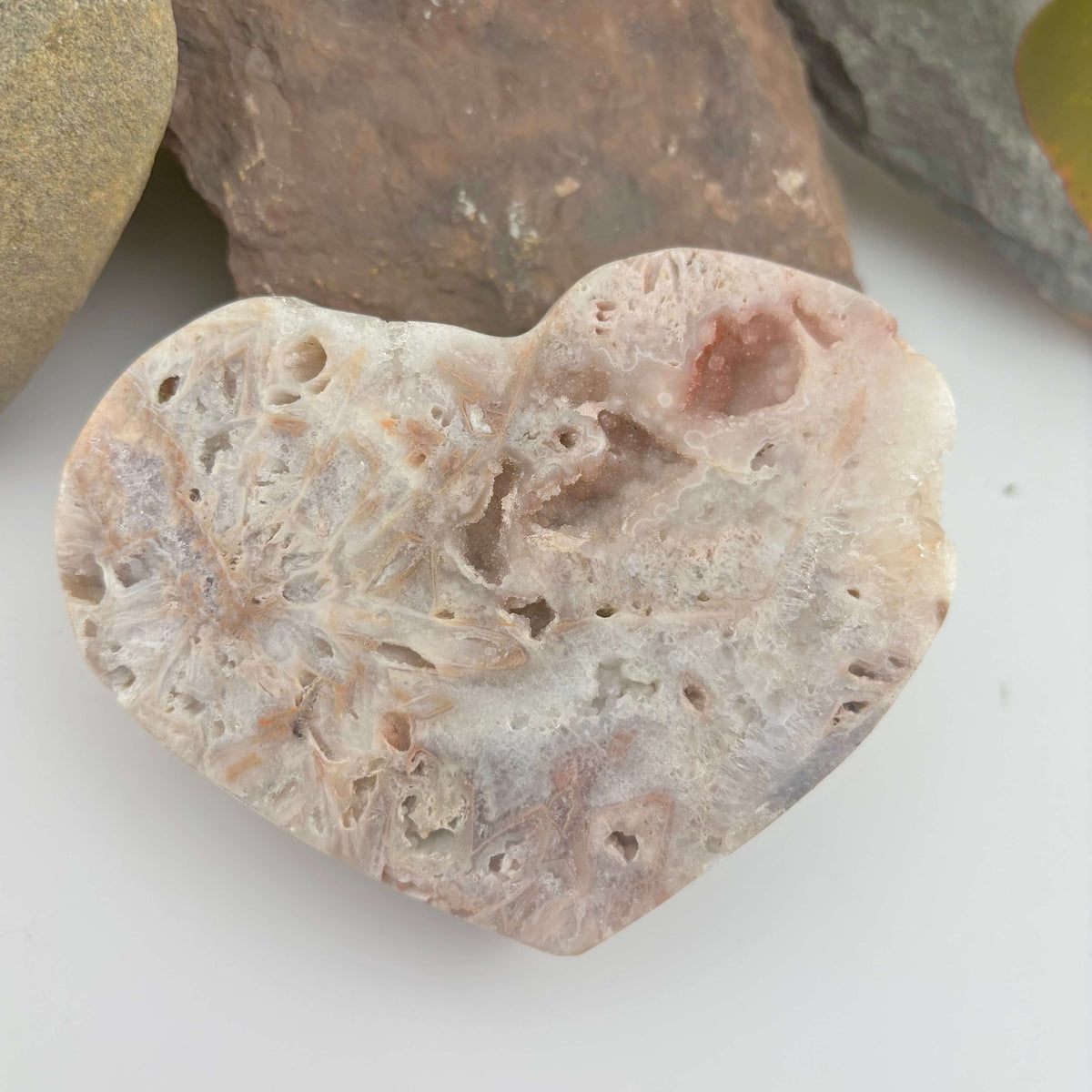 Brazilian Pink Amethyst Polished Heart - 346 grams (#145)