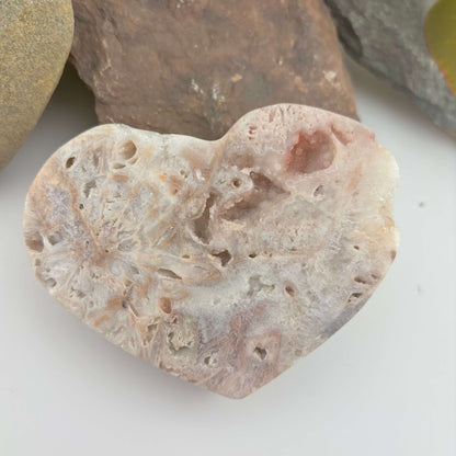 Brazilian Pink Amethyst Polished Heart - 346 grams (#145)