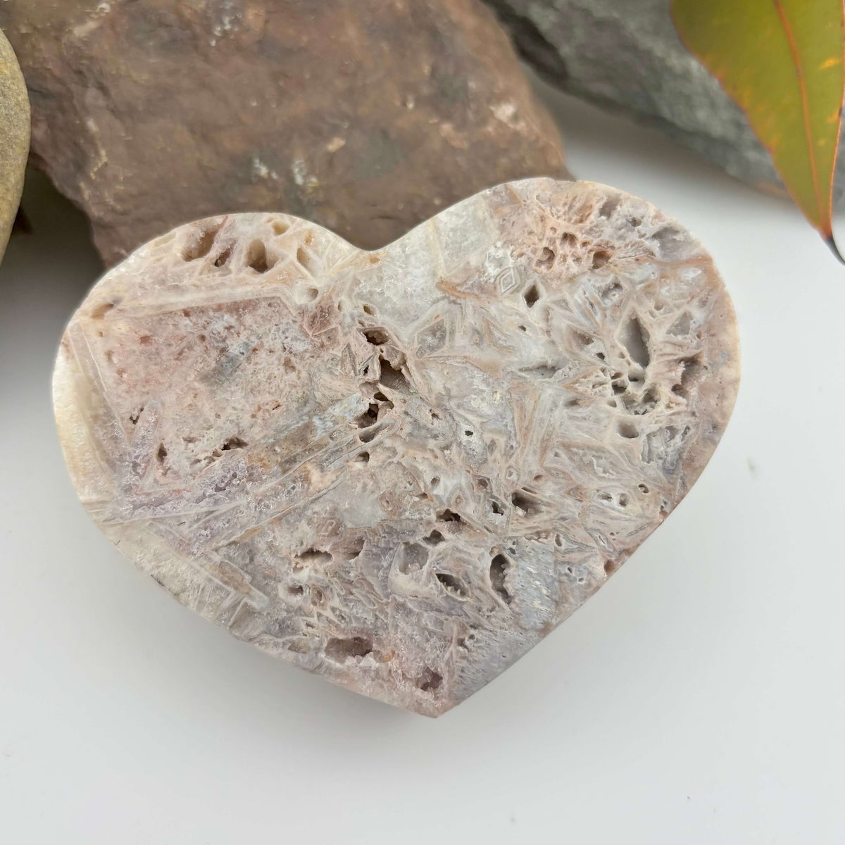 Brazilian Pink Amethyst Polished Heart - 346 grams (#145)