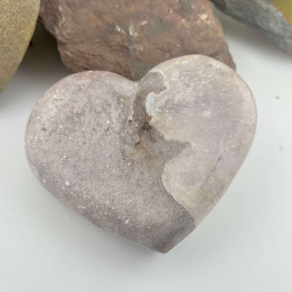 Brazilian Pink Amethyst Polished Heart - 404 grams (#23)