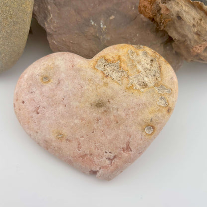 Brazilian Pink Amethyst Polished Heart - 220 grams (#25)