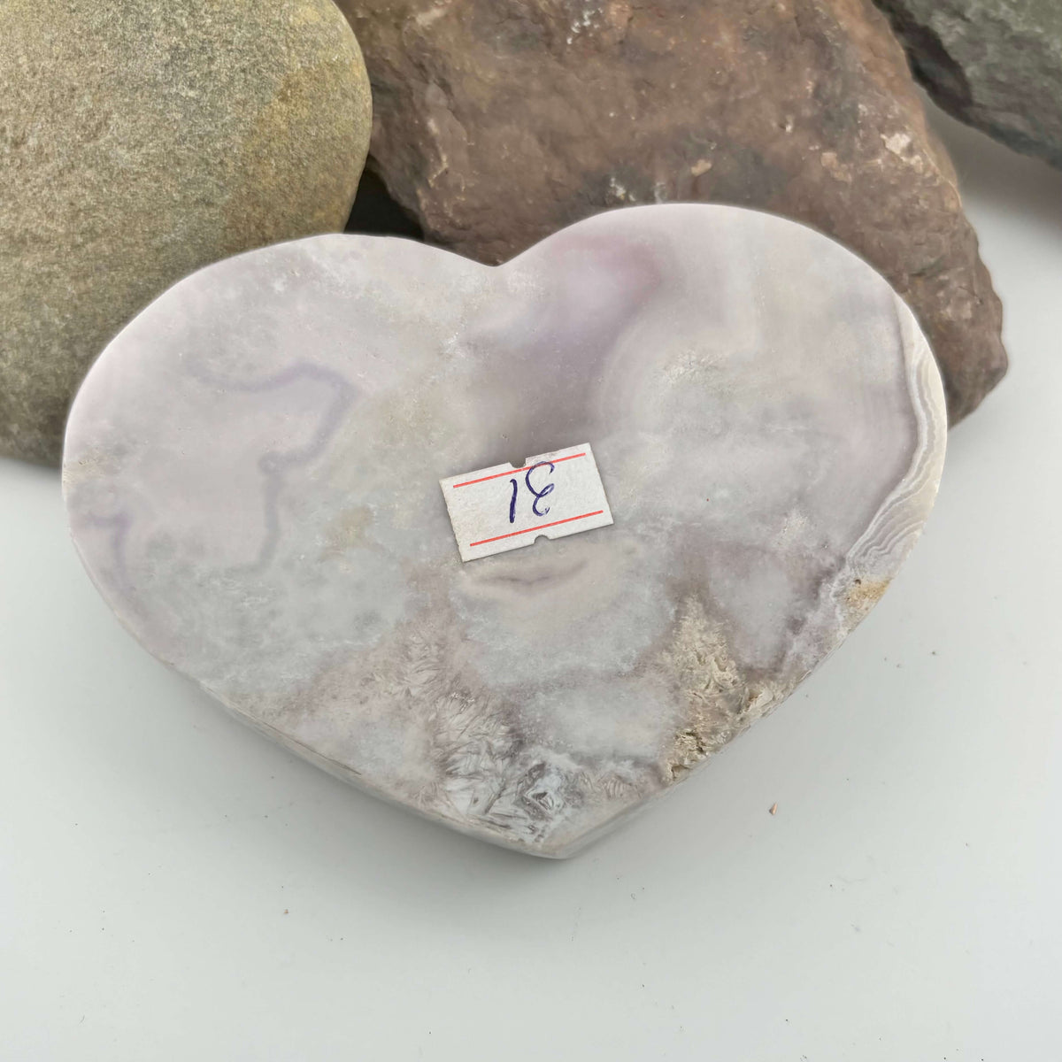 Brazilian Pink Amethyst Polished Heart - 398 grams (#31)