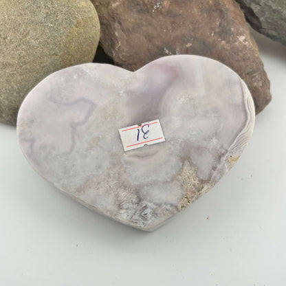 Brazilian Pink Amethyst Polished Heart - 398 grams (#31)
