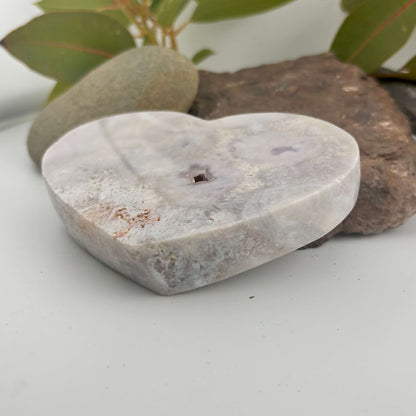 Brazilian Pink Amethyst Polished Heart - 398 grams (#31)