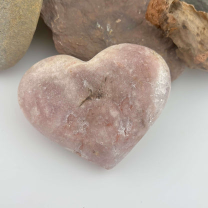 Brazilian Pink Amethyst Polished Heart - 281 grams (#33)
