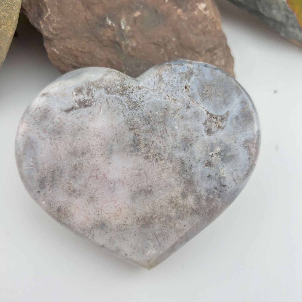 Brazilian Pink Amethyst Polished Heart - 363 grams (#35)
