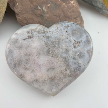 Brazilian Pink Amethyst Polished Heart - 363 grams (#35)