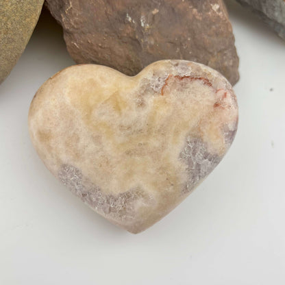 Brazilian Pink Amethyst Polished Heart - 315 grams (#36)