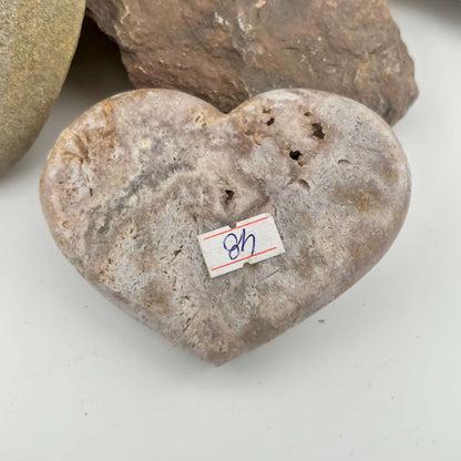 Brazilian Pink Amethyst Polished Heart - 237 grams (#48)