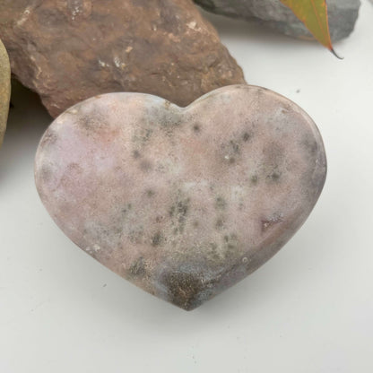 Brazilian Pink Amethyst Polished Heart - 480 grams (#56)