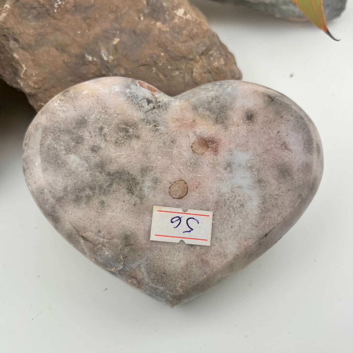 Brazilian Pink Amethyst Polished Heart - 480 grams (#56)