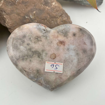 Brazilian Pink Amethyst Polished Heart - 480 grams (#56)