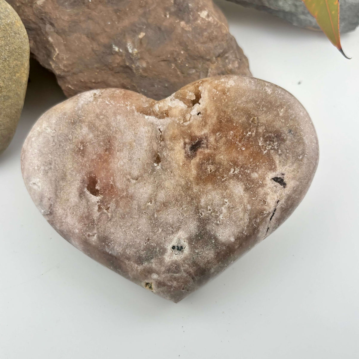 Brazilian Pink Amethyst Polished Heart - 531 grams (#57)
