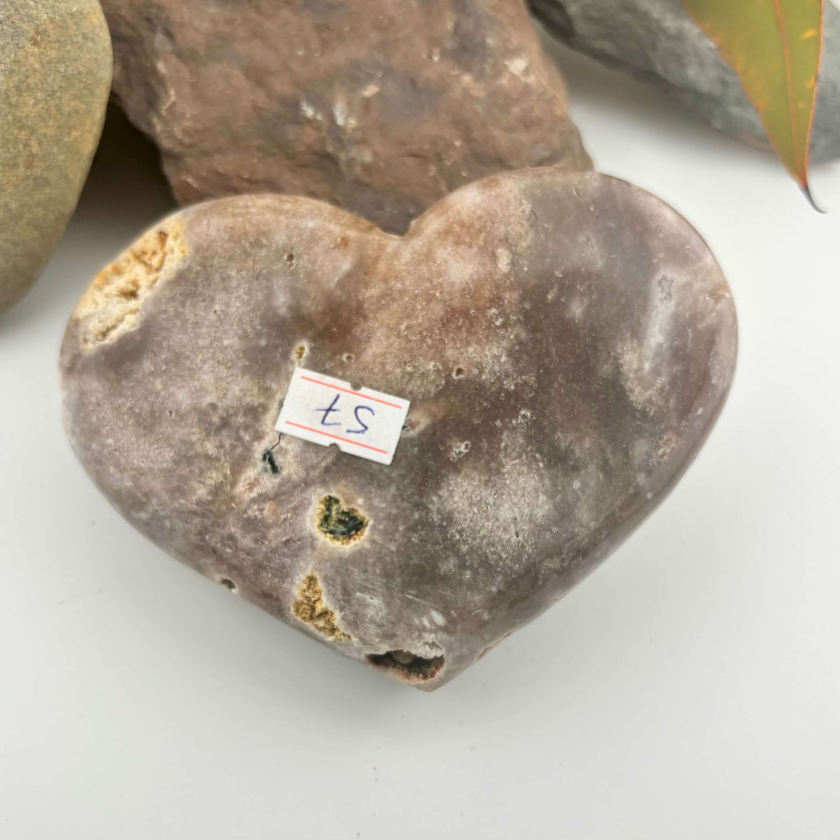 Brazilian Pink Amethyst Polished Heart - 531 grams (#57)