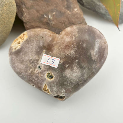 Brazilian Pink Amethyst Polished Heart - 531 grams (#57)