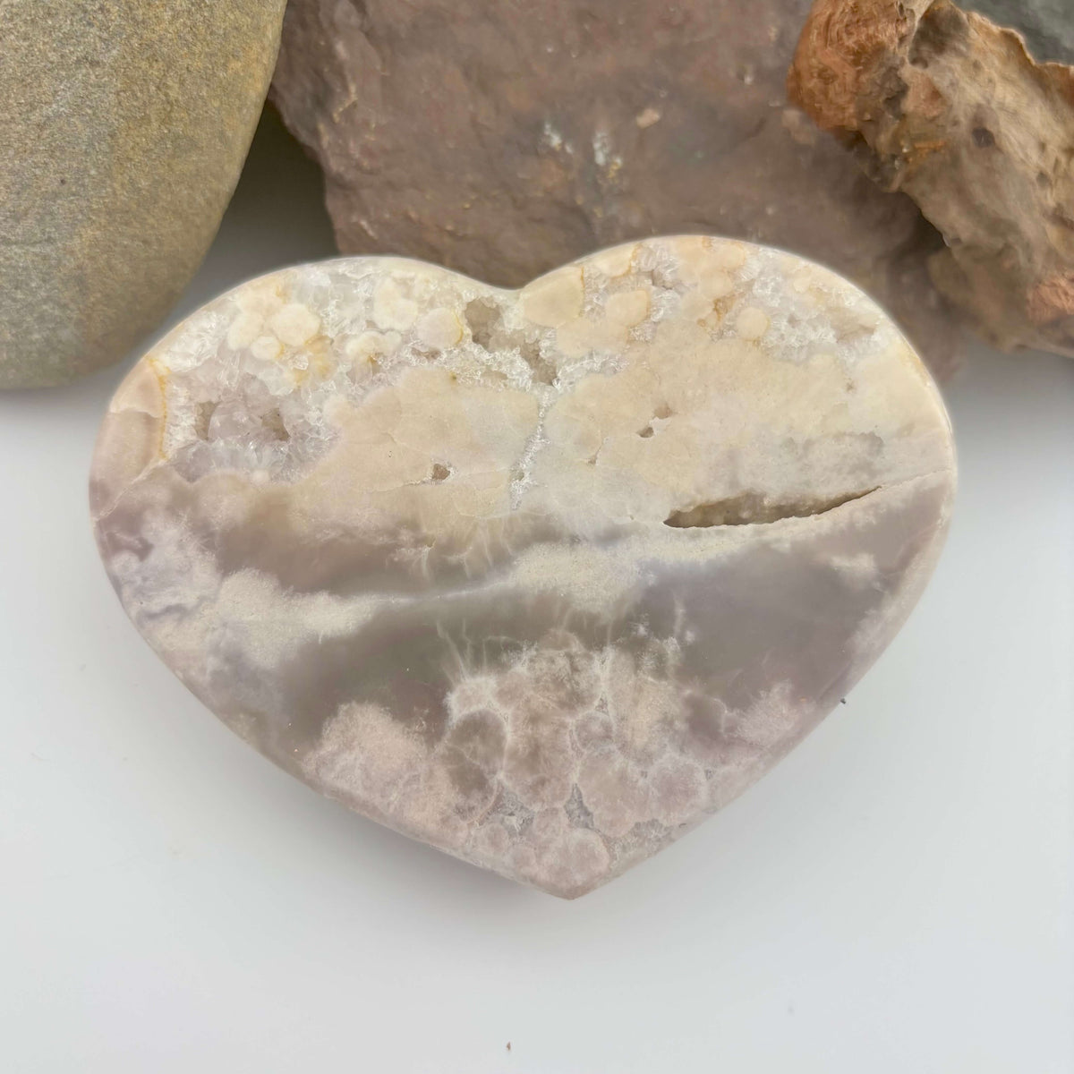 Brazilian Pink Amethyst Polished Heart - 291 grams (#93)