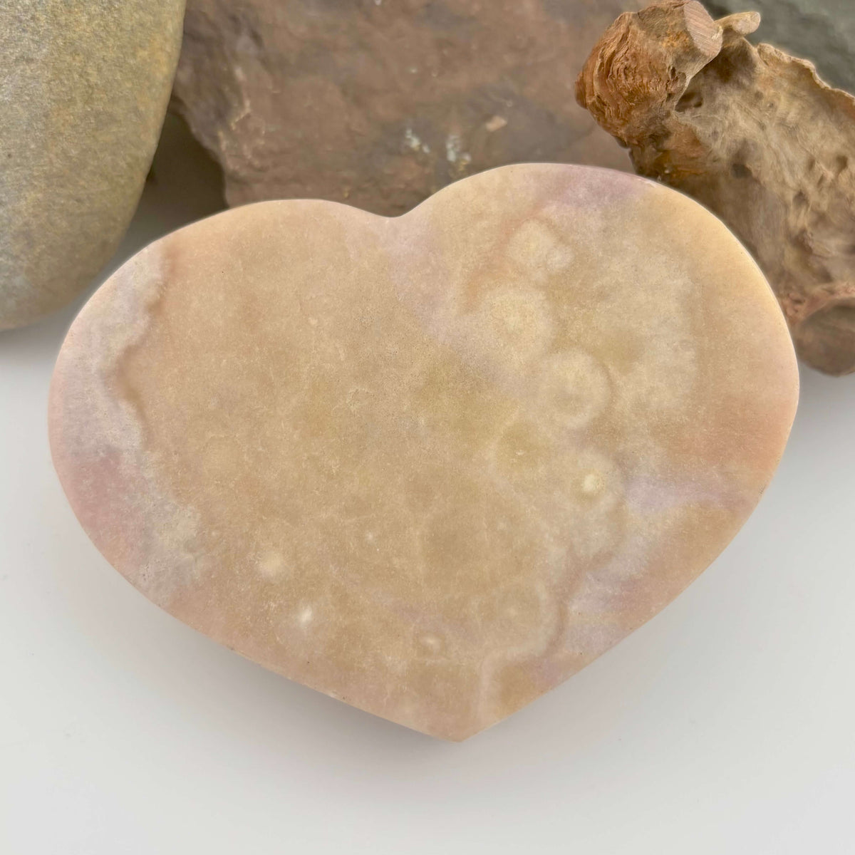 Brazilian Pink Amethyst Polished Heart - 327 grams (#94)