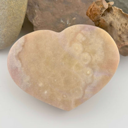 Brazilian Pink Amethyst Polished Heart - 327 grams (#94)