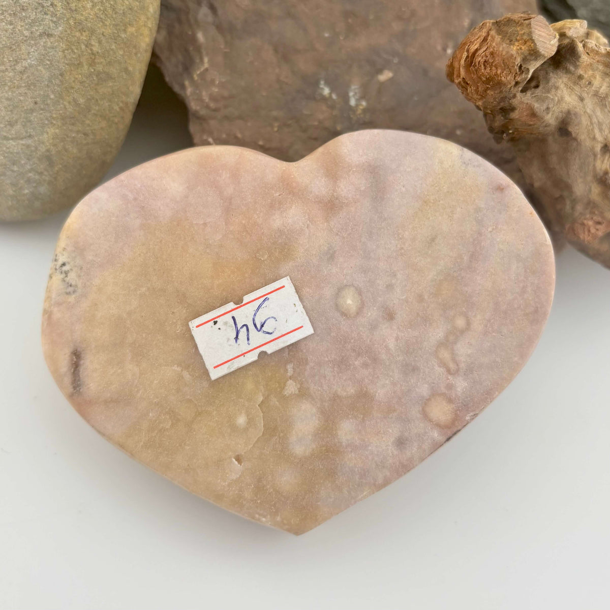 Brazilian Pink Amethyst Polished Heart - 327 grams (#94)