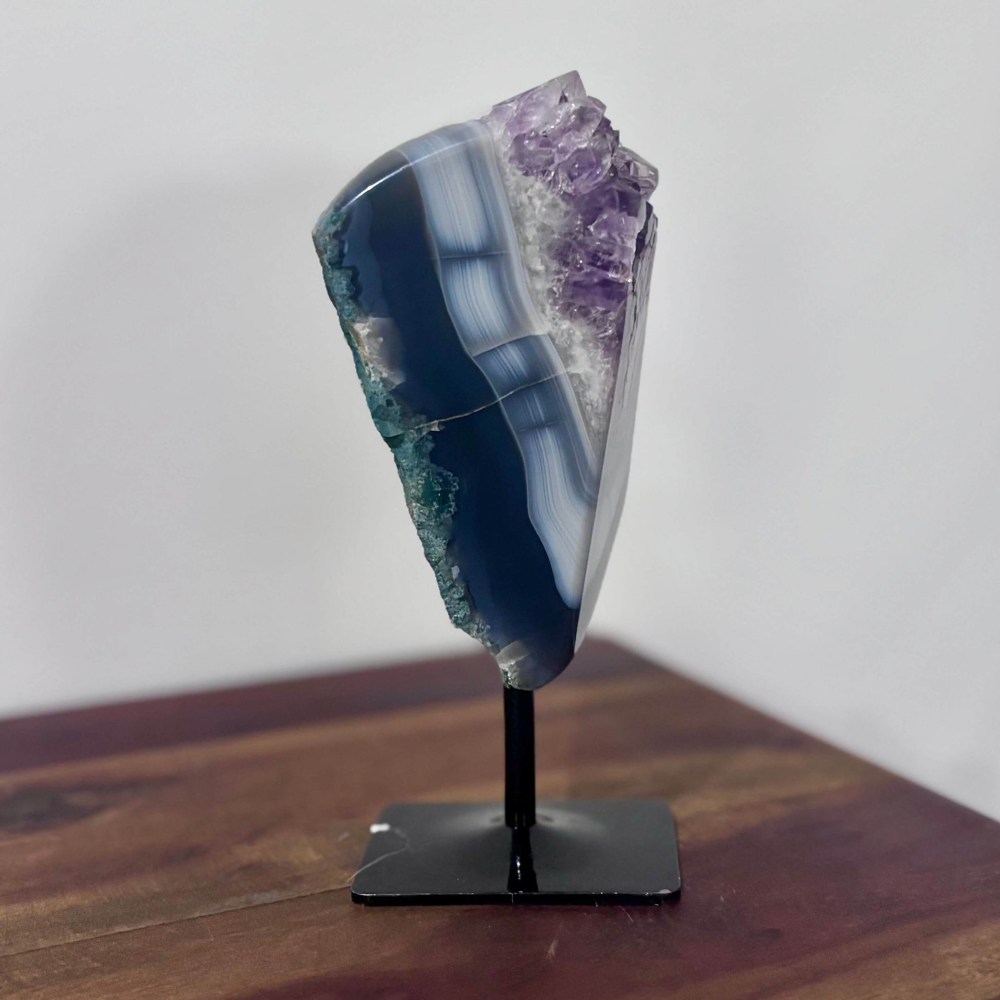 Brazilian Amethyst on Agate Form