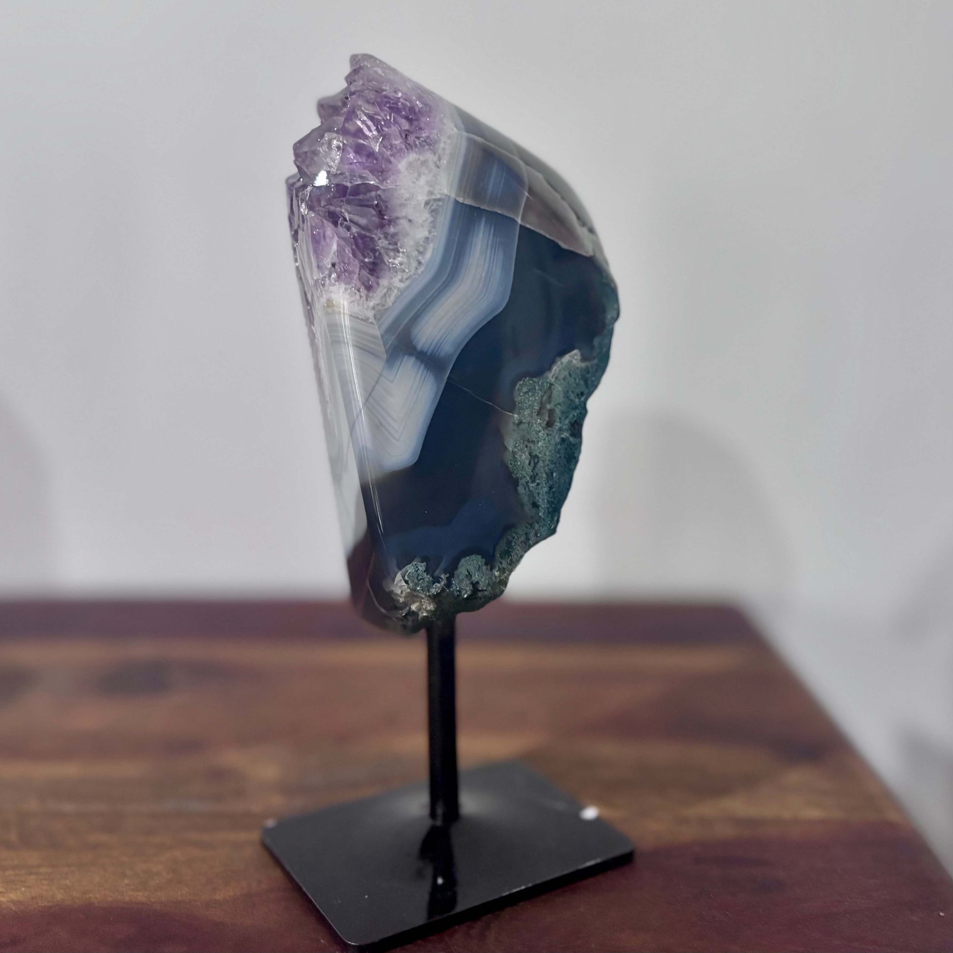 Brazilian Amethyst on Agate Form